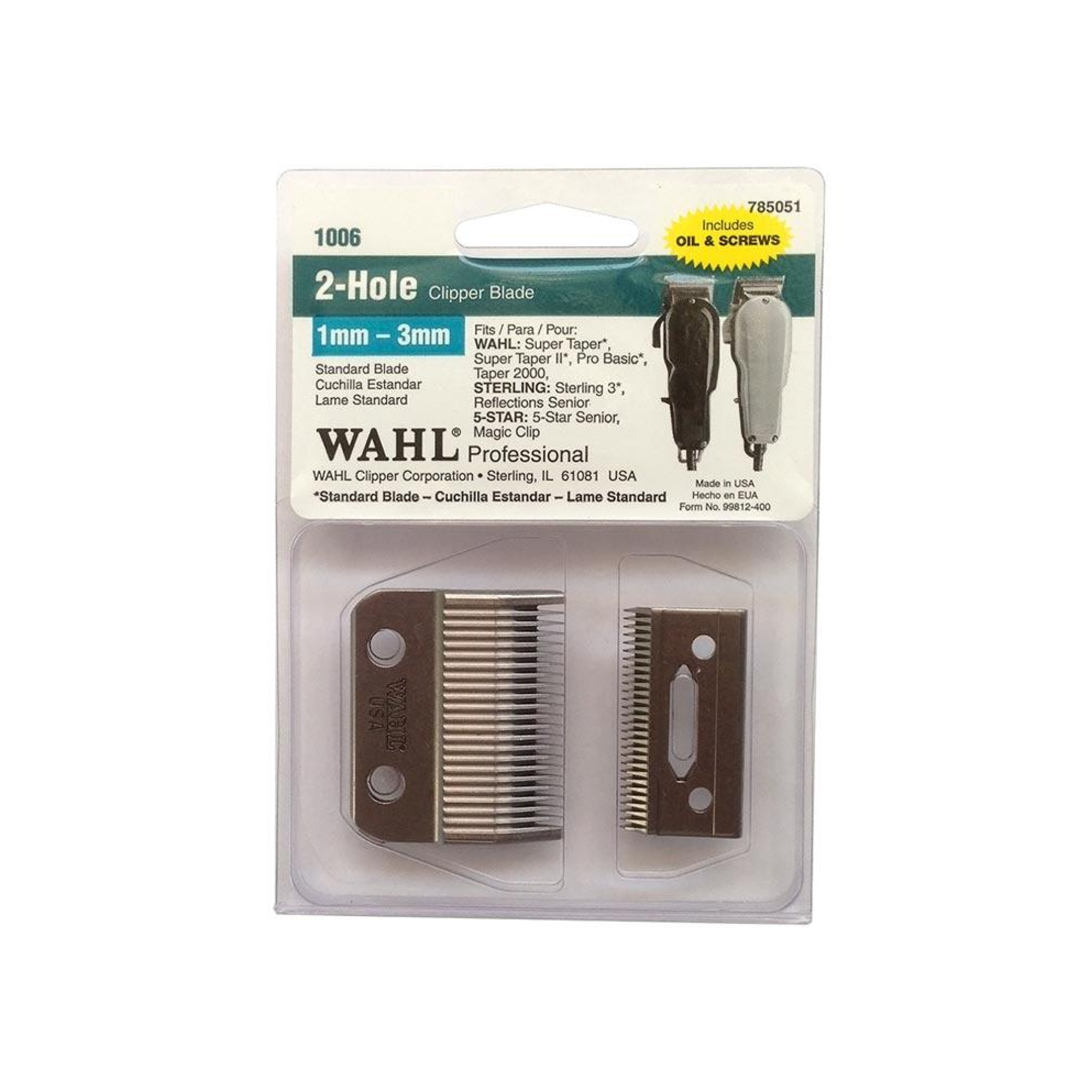 2-Hole clipper blade item #1006