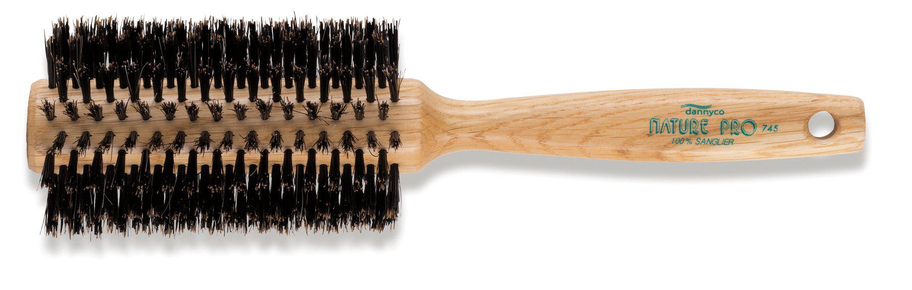 Nature Pro Circular Oak Wood Brush With Boar Bristles, Medium, Ten Rows