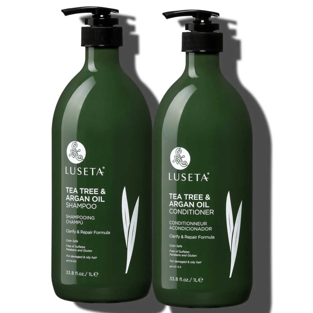 Luseta Tea Tree & Argan Oil Detangling Shampoo & Conditioner Set