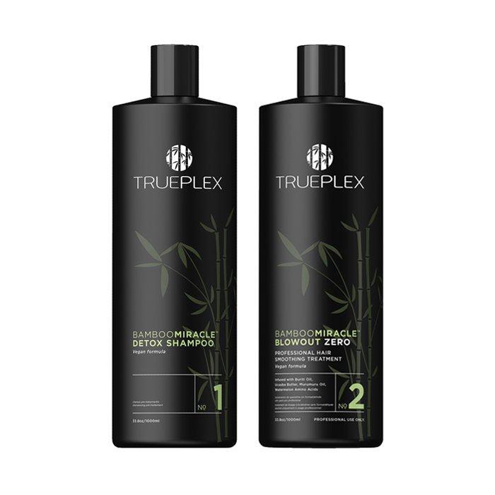 Vegan Blowout ZERO Smooth Treatment Step 2 with Detox Shampoo step 1