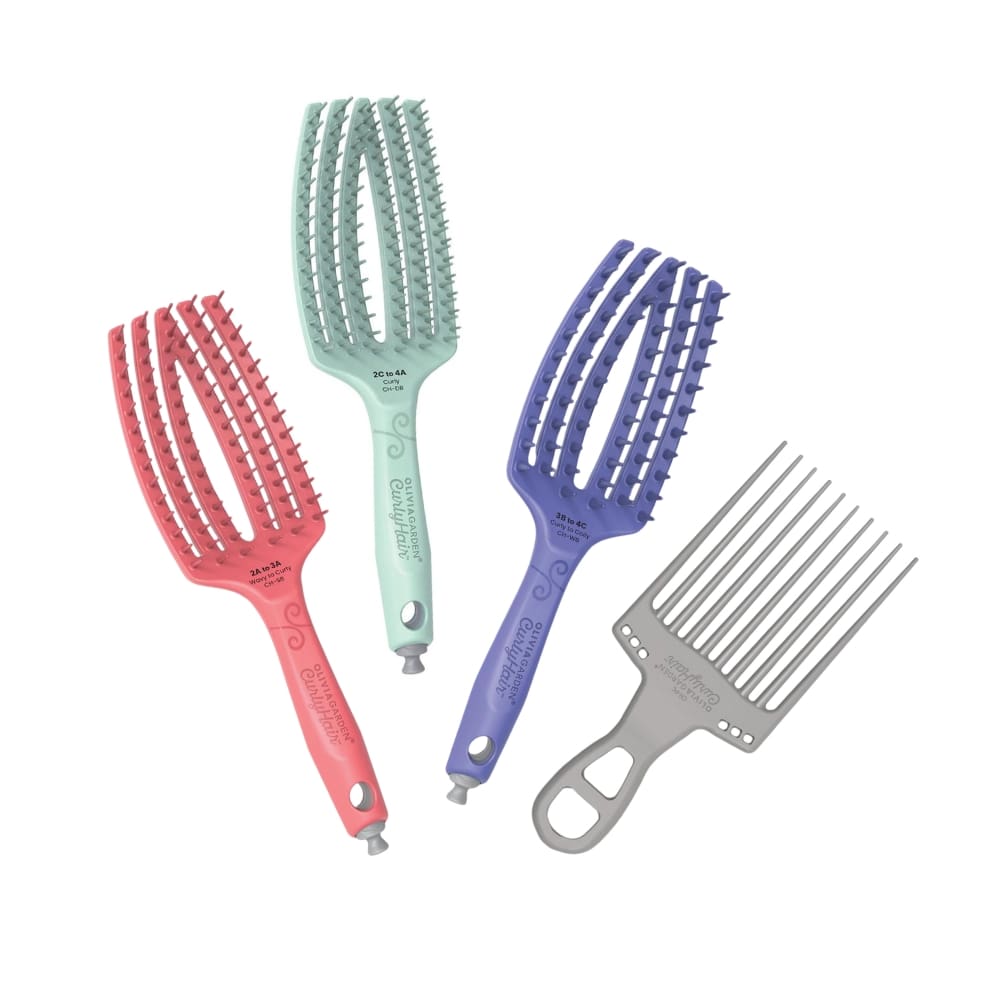 Olivia Garden Curly Hair Set Of 4 Brushes