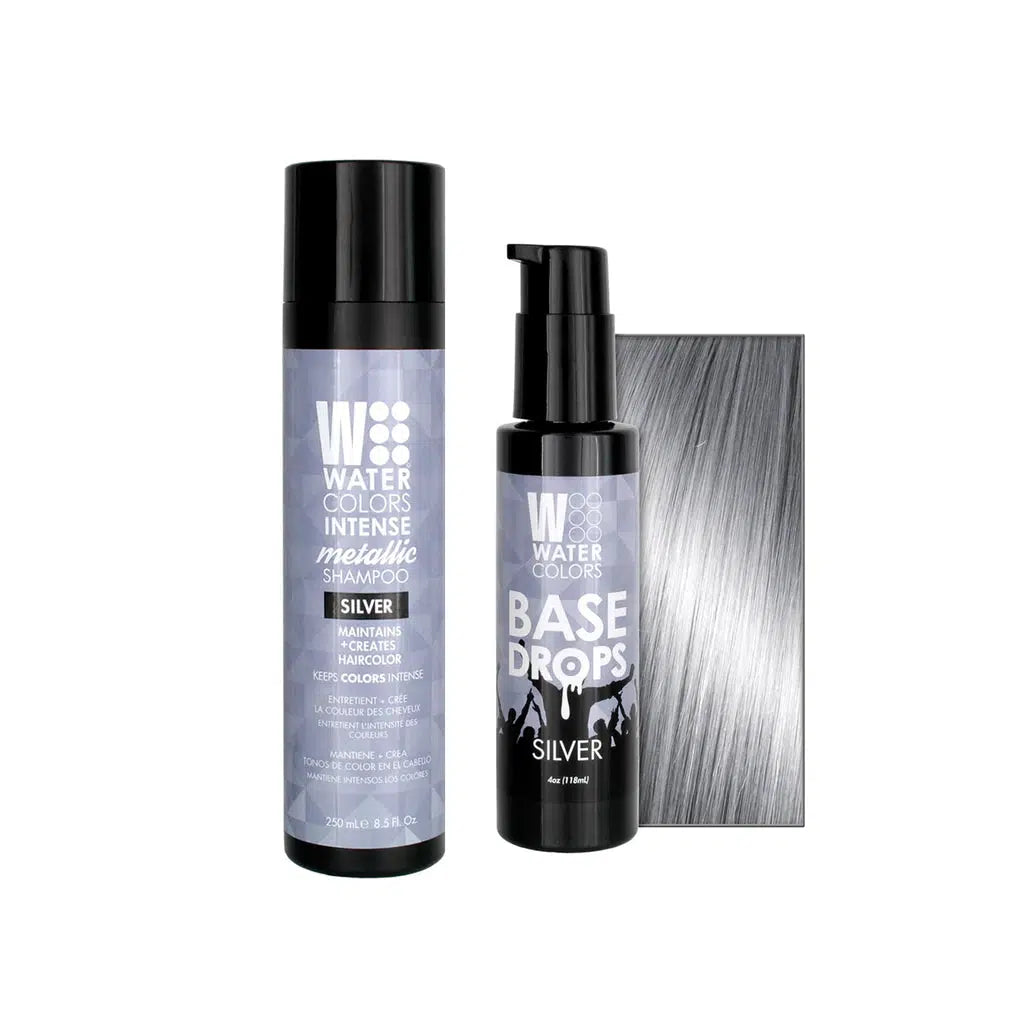 Tressa Water Colors Intense Metallic Shampoo and Base Drops - Silver